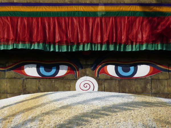 Interesting Facts About Nepal: Boudnath Buddha eyes